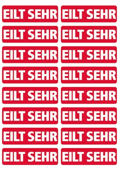HERMA 15036 Textetiketten Eilt sehr" 12 x 40 mm 1600 Stück"