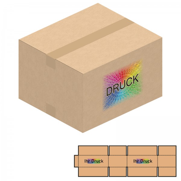 400x350x250 mm zweiwellige Kartons mit Digitaldruck