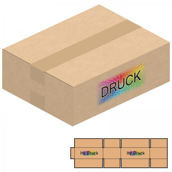 280x220x95 mm zweiwellige Kartons mit Digitaldruck