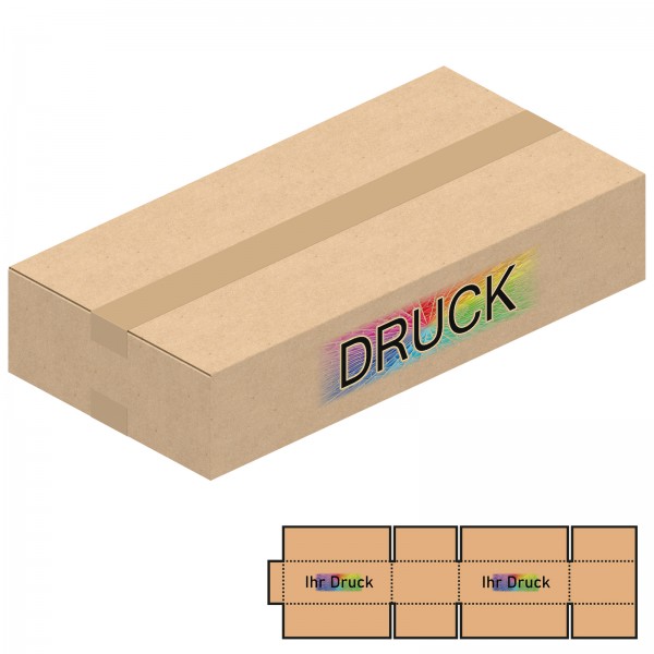 1000x500x200 mm einwellige Kartons mit Digitaldruck