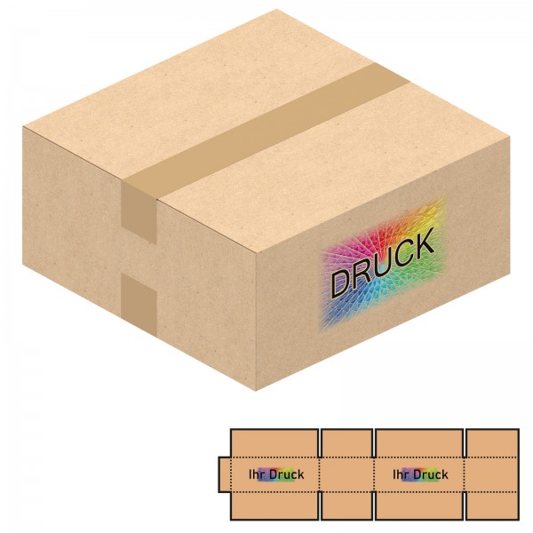 292x292x134 mm zweiwellige Kartons mit Digitaldruck