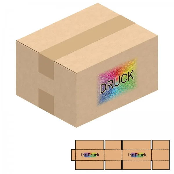 244x194x128 mm einwellige Kartons mit Digitaldruck