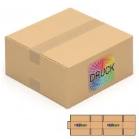 300x300x150 mm einwellige Kartons DHL Päckchen (Außenmaß) mit Digitaldruck