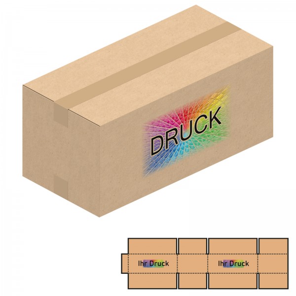 385x185x170 mm zweiwellige Kartons mit Digitaldruck