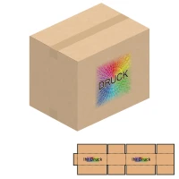 430x310x350 mm einwellige Kartons A3+ mit Digitaldruck
