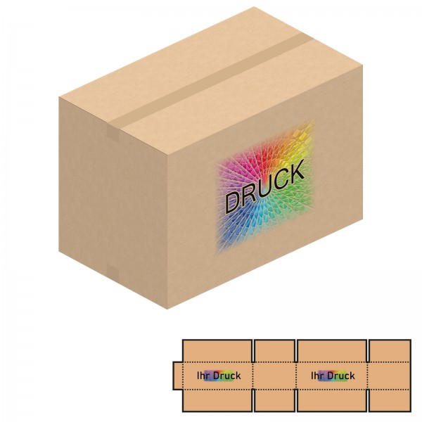 750x450x500 mm einwellige Kartons mit Digitaldruck