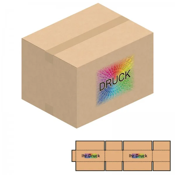 450x350x250-300 mm zweiwellige Kartons mit Digitaldruck