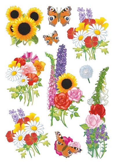 HERMA 3369 10x Sticker DECOR Moderne Blumen