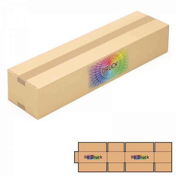 Faltkarton 800 x 200 x 150 mm mit Digitaldruck