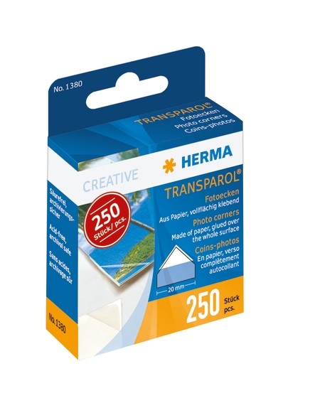 HERMA 1380 10x 250 Transparol Fotoecken Spendepackung