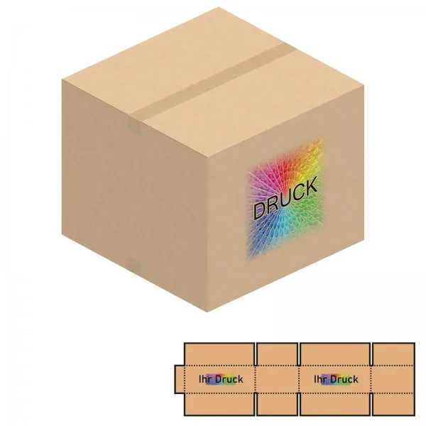 600x600x500 mm zweiwellige Kartons mit Digitaldruck