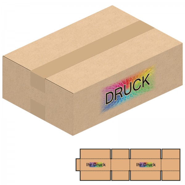310x215x100 mm einwellige Kartons A4+ mit Digitaldruck