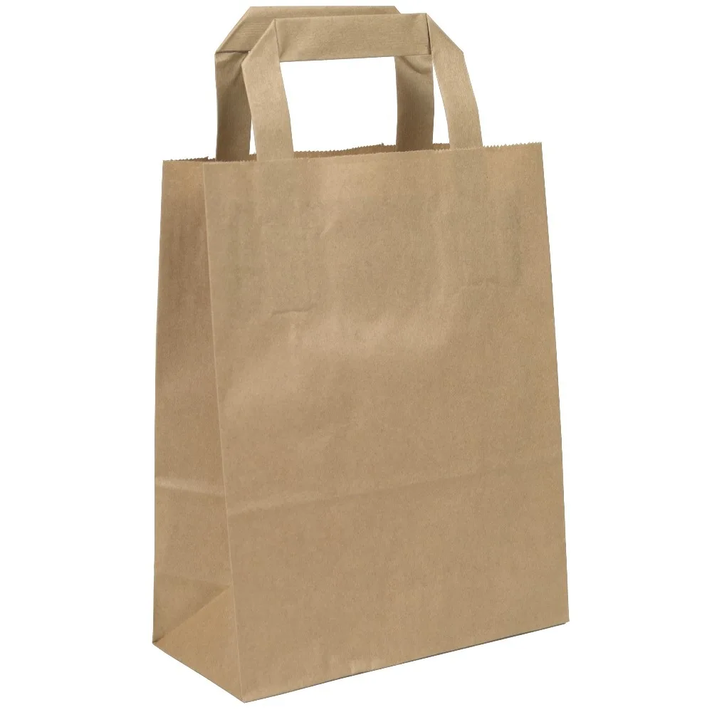 Papiertragetaschen Grau 18 +8 x 22 cm VE 250 Stück | Einfach gut kaufen