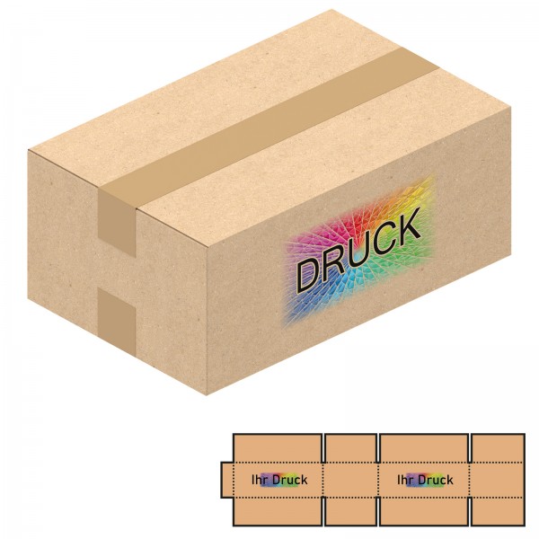 252x162x104 mm zweiwellige Kartons mit Digitaldruck