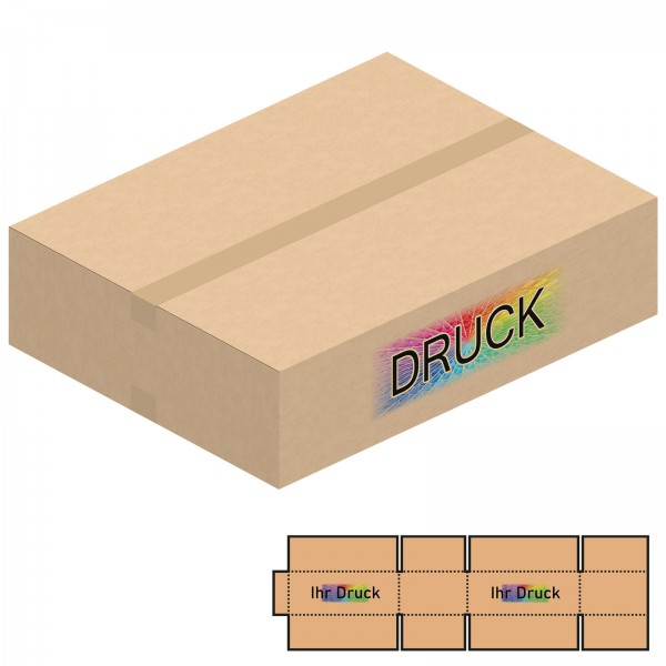 759x594x188 mm einwellige Kartons mit Digitaldruck