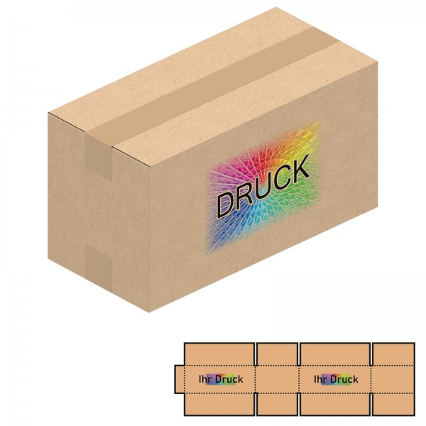 270x130x145 mm einwellige Kartons mit Digitaldruck